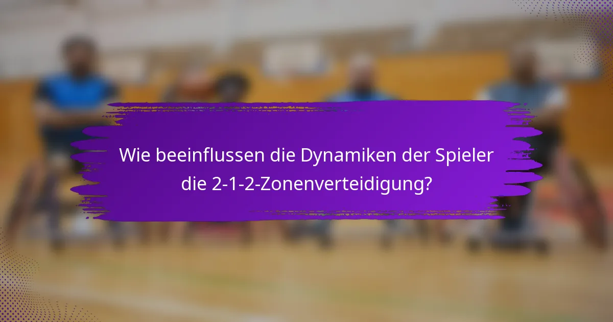 Wie beeinflussen die Dynamiken der Spieler die 2-1-2-Zonenverteidigung?