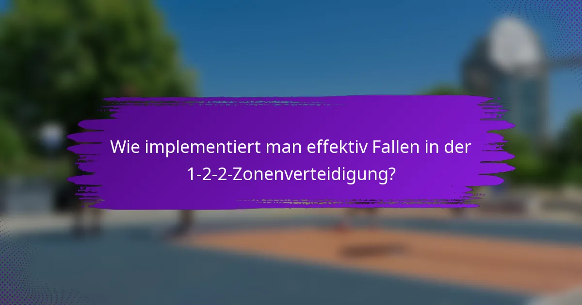 Wie implementiert man effektiv Fallen in der 1-2-2-Zonenverteidigung?