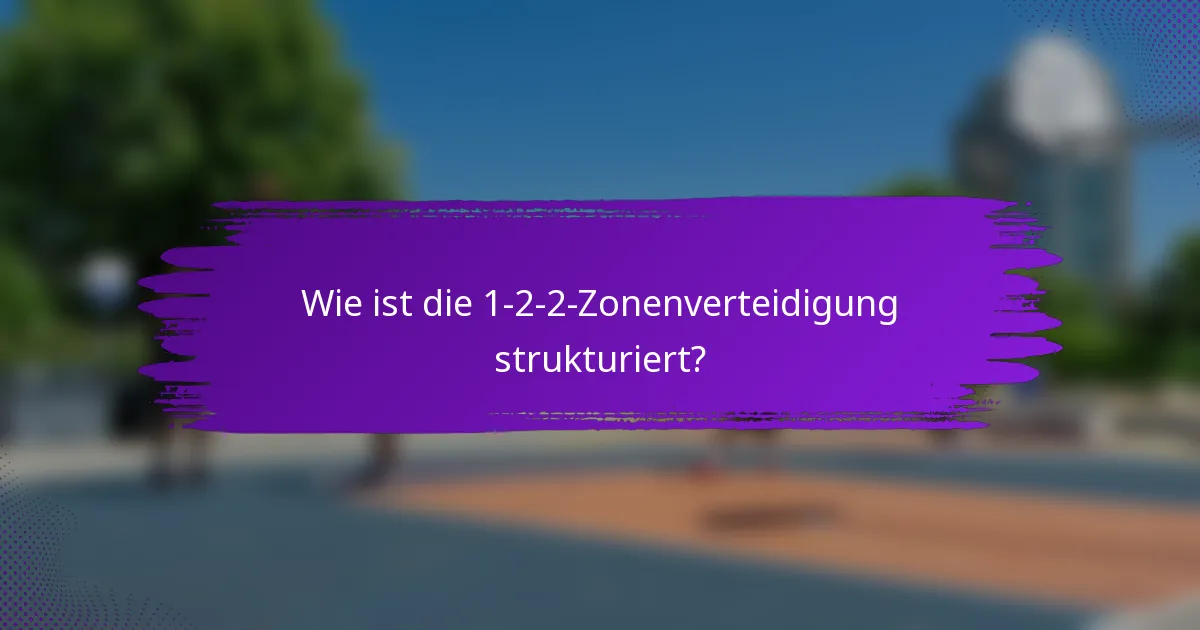 Wie ist die 1-2-2-Zonenverteidigung strukturiert?