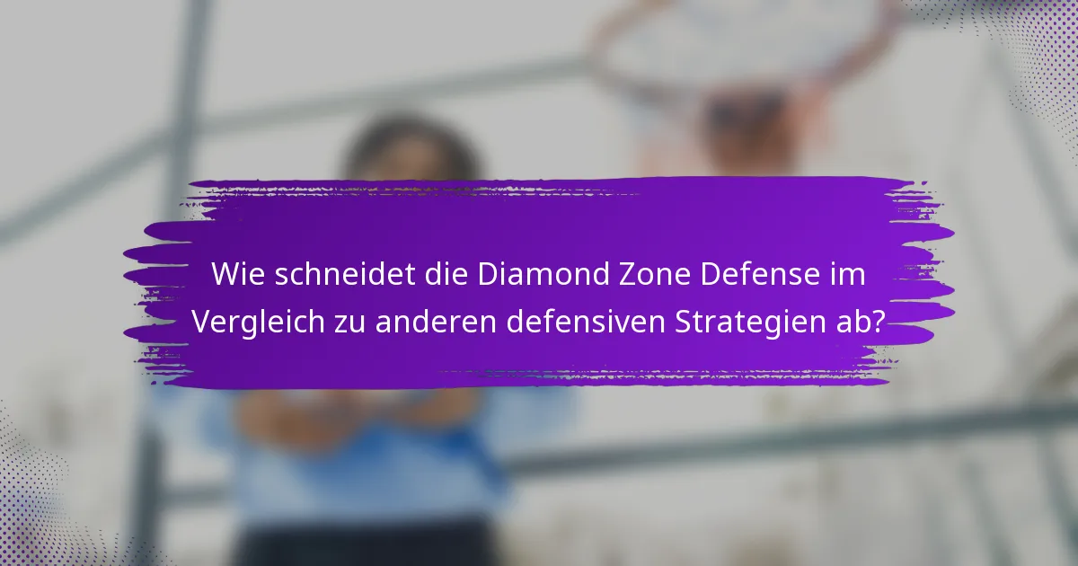 Wie schneidet die Diamond Zone Defense im Vergleich zu anderen defensiven Strategien ab?
